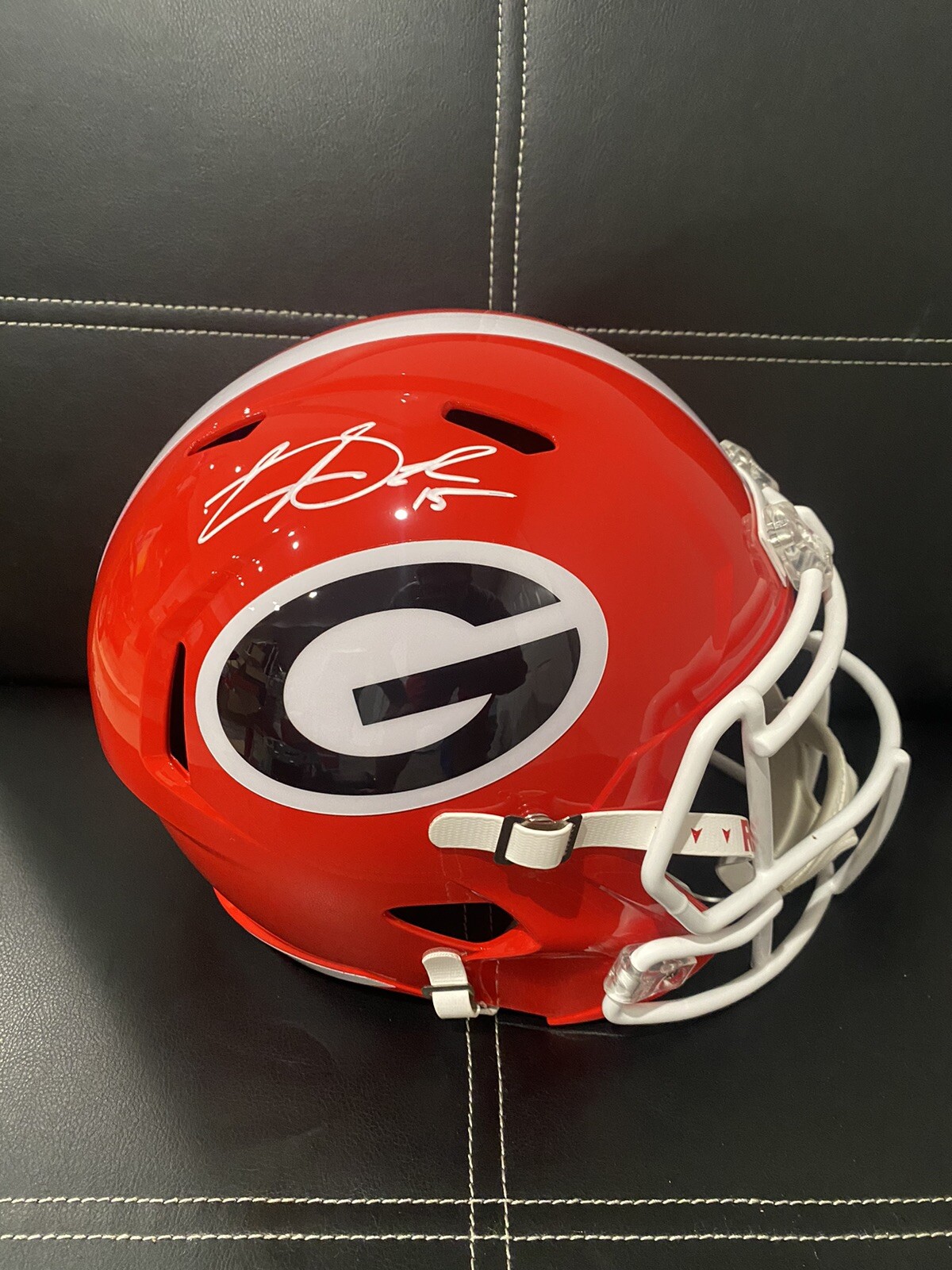 Carson Beck Autographed Signed Georgia Bulldogs Full Size Helmet Beckett Witness 