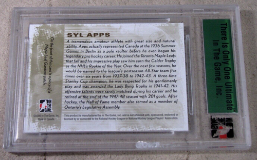 2008-09 In The Game Ultimate Memorabilia Syl Apps Maple Leafs Garden Patch /90 - Picture 4 of 4