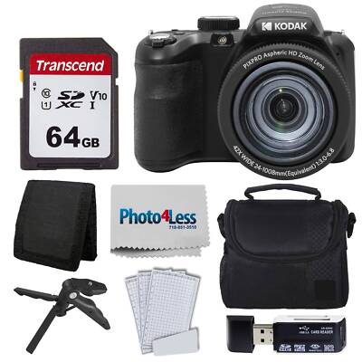 Kodak PIXPRO AZ425 Digital Camera (Black) + Accessories