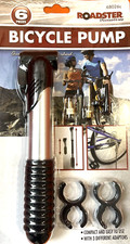 Multi Use Bicycle Pump (ALL VALVES) Mountain Bike BMX Cycle ,Ball T-BAR Locks On