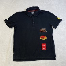 Puma SE Men's Size Medium Ferrari SF Racing Polo Black Short Sleeve 125S