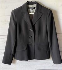 Women  s Kasper Blazer jacket classic style Black 4 Petite