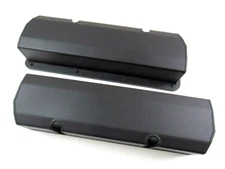 Ford 351C Tall Fabricated Aluminum Valve Cover Pair Black Coated E41355BC