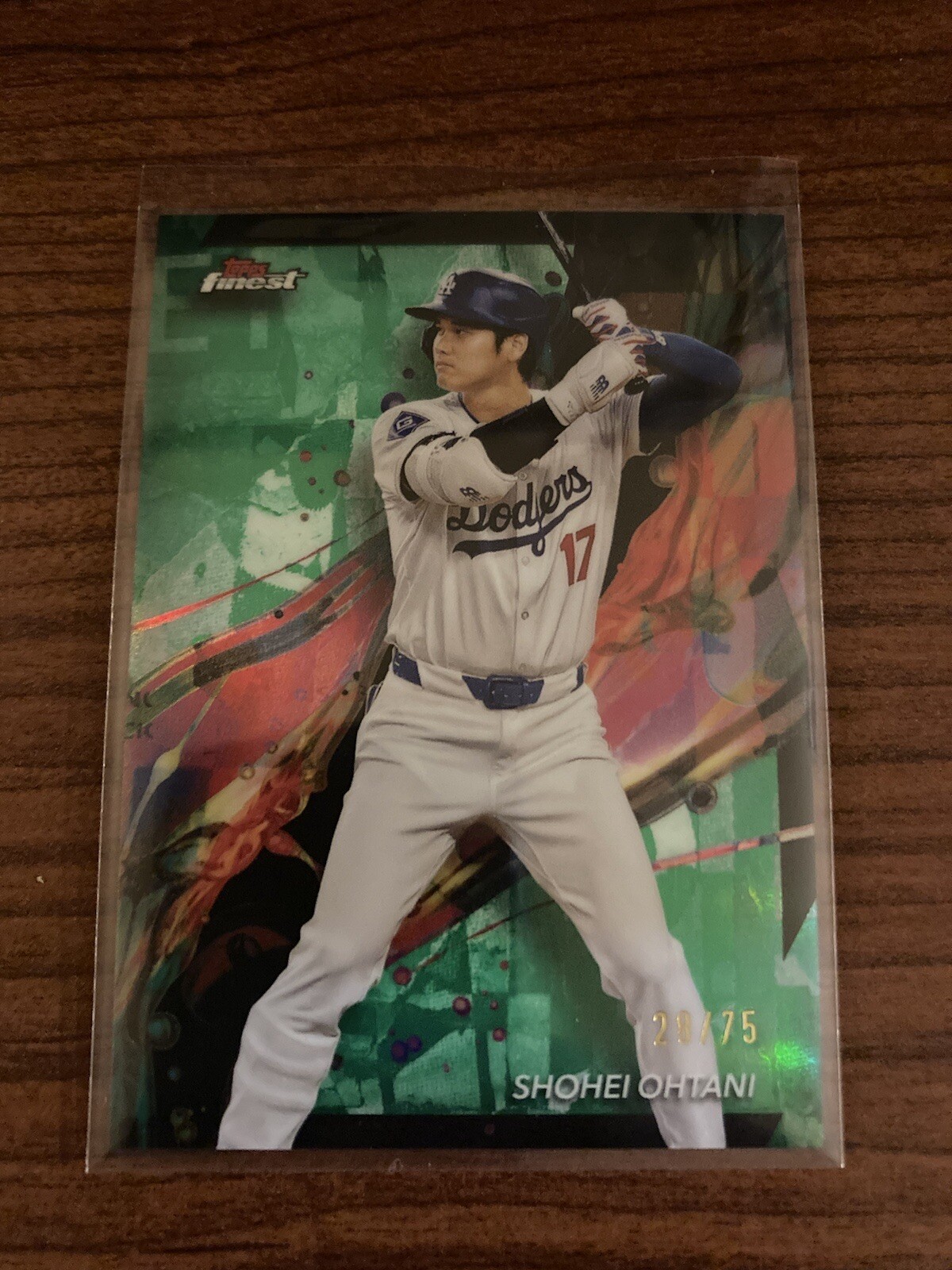 2024 Topps Finest Shohei Ohtani Green Refractor /75 (common) #Dodgers #100