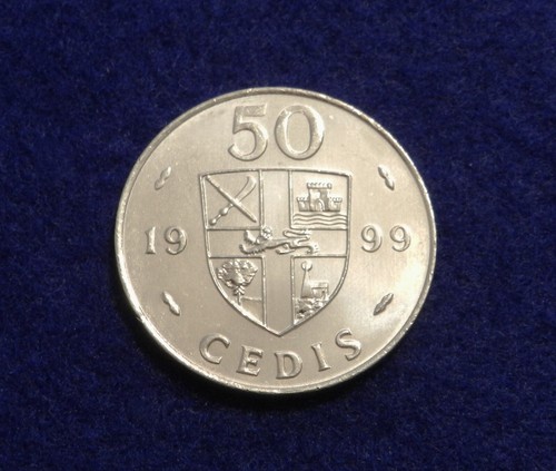 1999 Ghana 50 Cedis - Great Coin - See Pictures - Picture 2 of 2