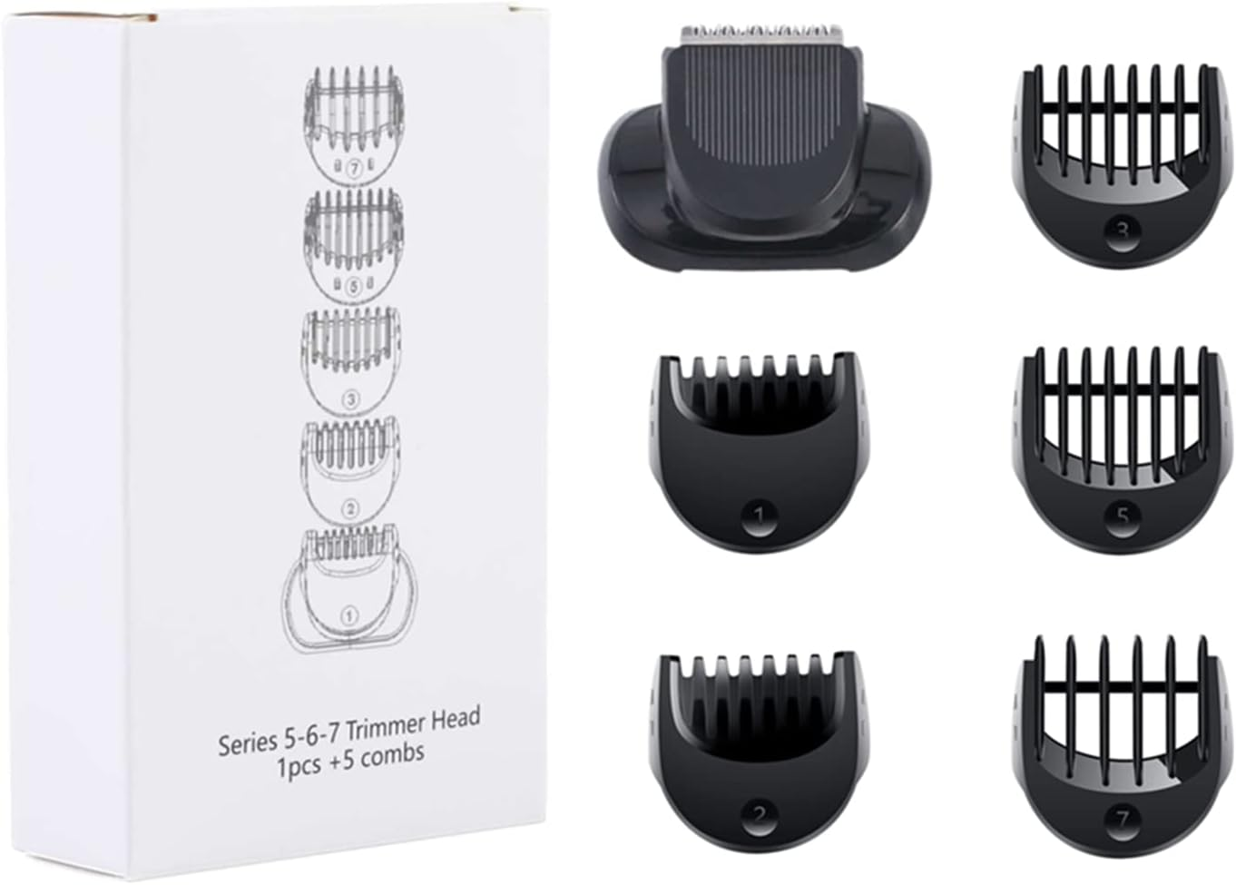 Shaver Beard Trimmer Head Compatible + 5Pcs Comb Trimming Attachment Compatible