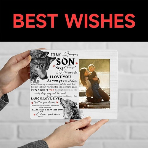 To my Amazing Son Picture Frame Gift to Son From Mom Never Forget How Much I Lov - Picture 3 of 7