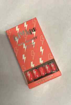 Red Aspen NETTE LIGHTS UP THE SKY Medium Square Press On Nail Dashes New!!