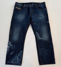 Custom Diesel Industry Larkee Regular Straight Jeans W38 L32 0074W Dunkel Blau