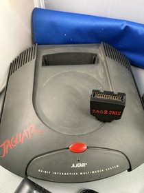 Atari Jaguar Console, controller,  with Jag 2 SNES  AV Converter, Non OEM Cords