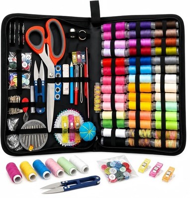Sewing Kit for Adults, 228 PCS Needle and Thread Kit with Tailor Scissors and Ac