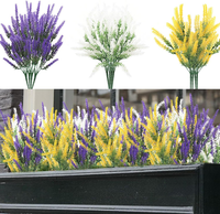 12 BüNdel KüNstliche Lavendel Uv-BestäNdig Wie Echt, Kunstblumen FüR Balkon Deko