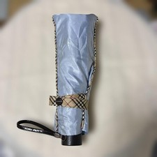 Burberry Sun and Rain Umbrella Folding, Cavalry Pattern, Light Blue, 55cm