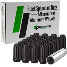 Black Lug Nuts For 2002-2006 Cadillac Escalade With Aftermarket Wheels