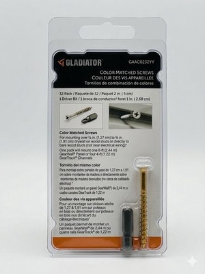 Gladiator Color Matched Screws GAAC0232YY #8 x 2in Phillips Flat, 32 Pack