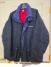 Rare Vintage Tommy Hilfiger Mens XL Blue Puff...