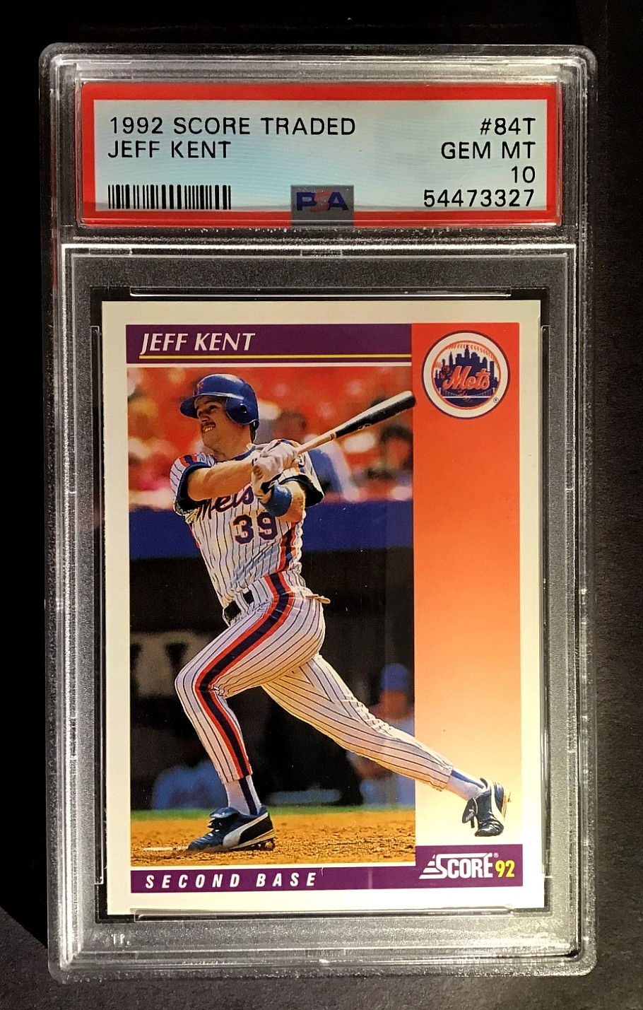 1992 Score Traded Jeff Kent Hall of Fame Rookie (RC) - PSA 10 GEM MINT
