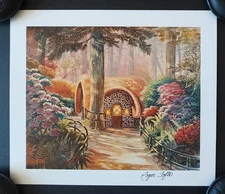 SIGNED Enchanted Forest Oregon Roger Tofte Art Print Seven Dwarfs Cottage Decor