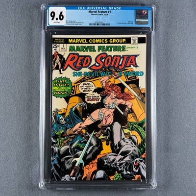   MARVEL FEATURE #1 CGC 9.6 WP (1975 Bronze Age Marvel) 1st Red Sonja Series