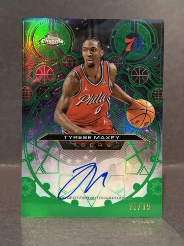 2025 Topps Chrome Tyrese Maxey Base (RAW)