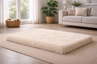 Hundebett Grosse Hunde, Waschbar Hundekissen Flauschig 120X80X7Cm - Weiss