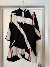 Vintage Dress Catherine Ogust Penthouse Gallery White Black Red Blue