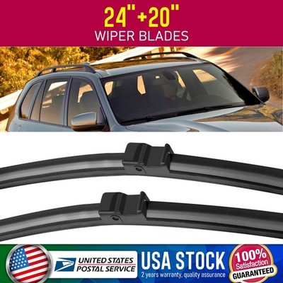 Waterproof/Durable 24''+20'' Side lock Windshield Wiper Blades All Season Set