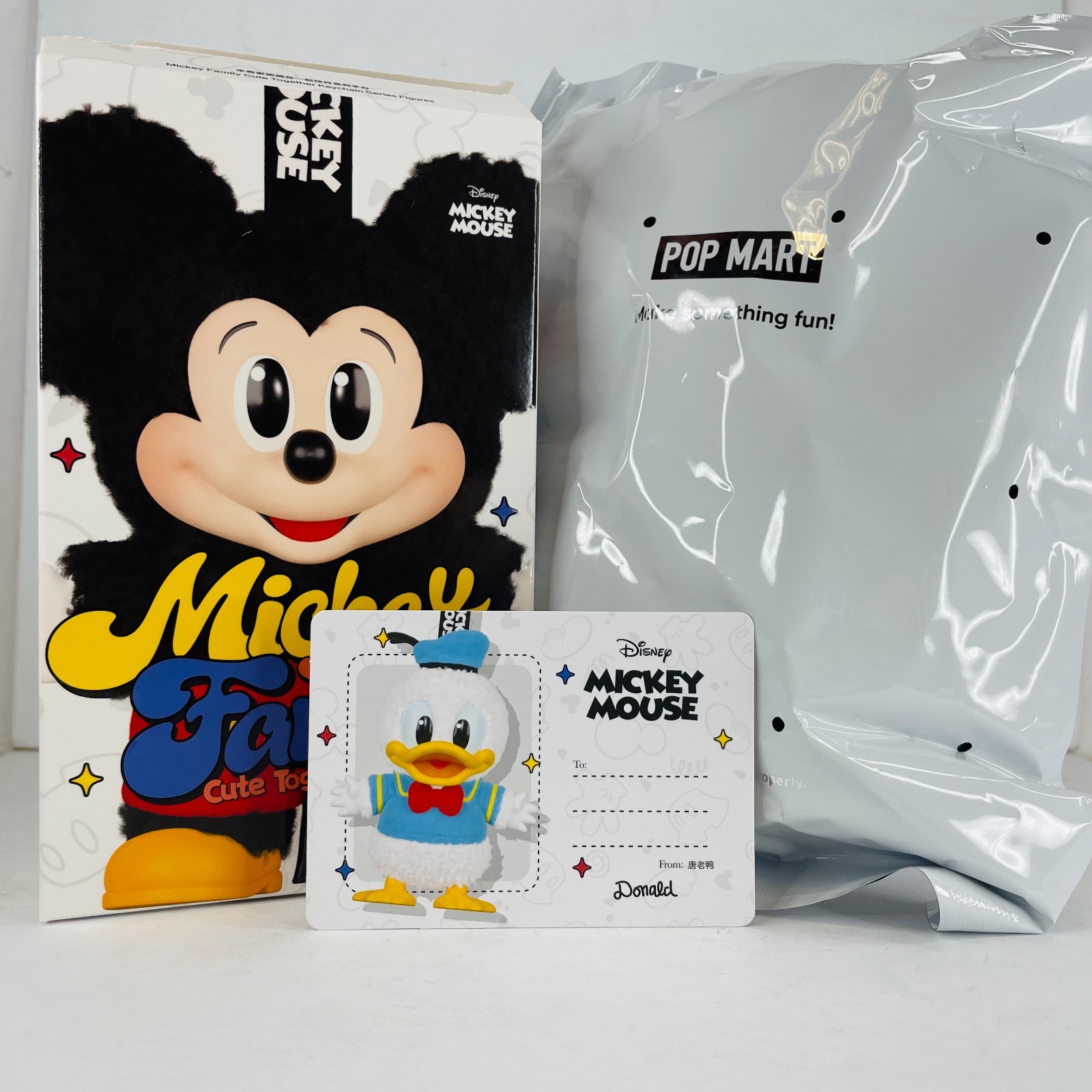 POP MART x Mickey Family Cute Together Keychain Series Keychain Plush - Donald