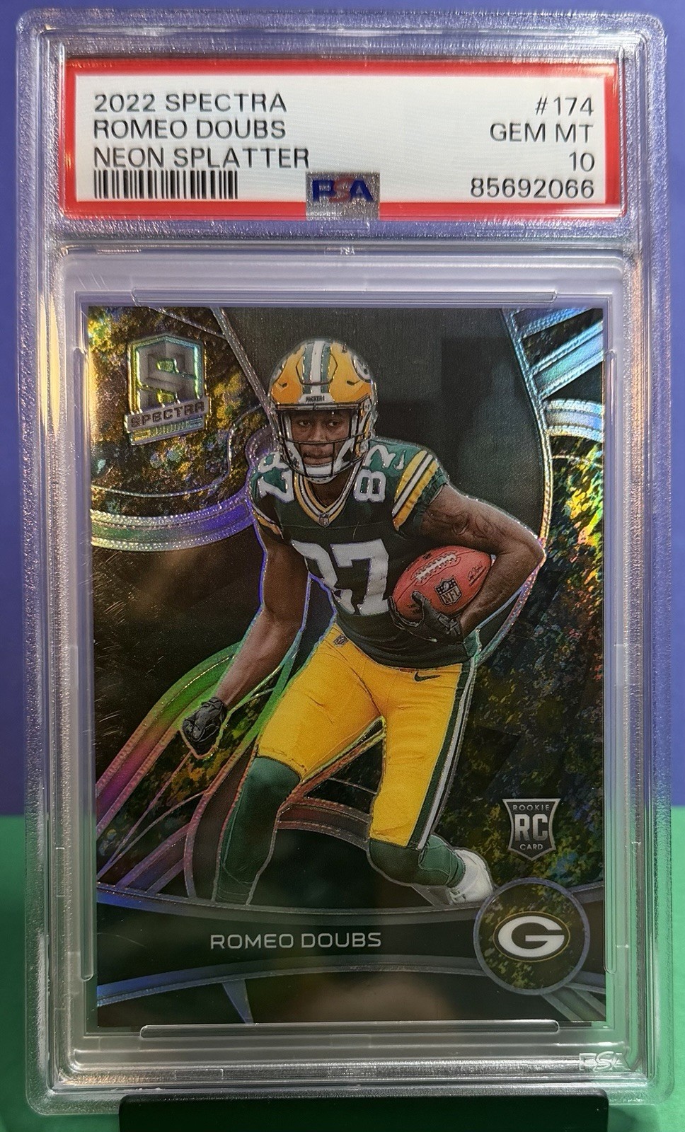 Romeo Doubs Panini Spectra #174 Neon Splatter