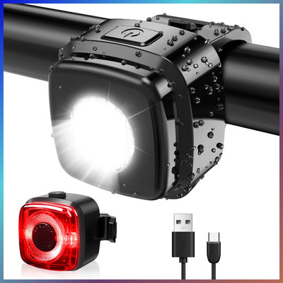 Fahrradleuchten Set LED Front- und Rücklicht USB Typ C StVZO IPX5 wasserdicht