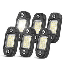 6Pods Rock Lights 24 LEDs Chips Neon Trail Rig Lamp Underglow Lighting White