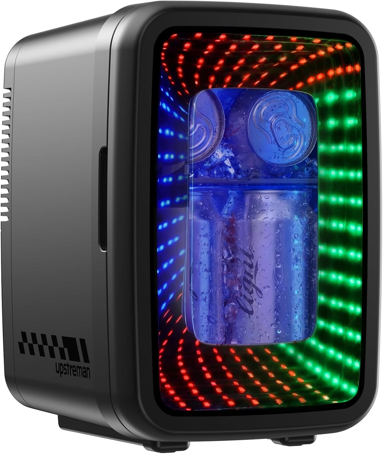 Mini Frigo de Chambre 4L avec Éclairage LED Miroir pour Cosmétiques et Canettes
