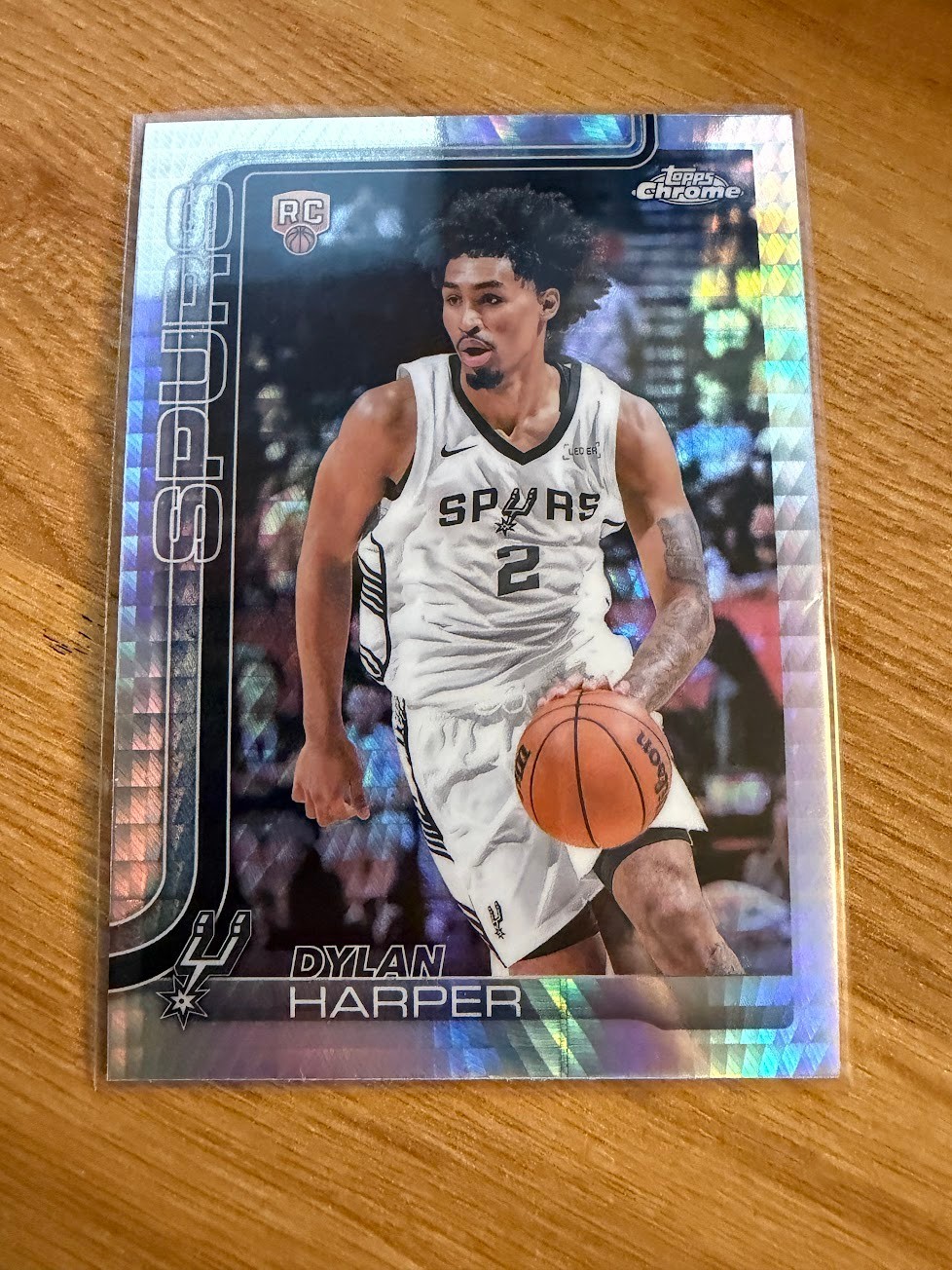2025-26 Topps Chrome Dylan Harper Rookie Base Refractors Prism 252