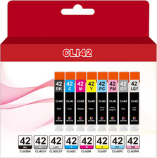 Replacement Ink Cartridges for Canon CLI-42, 8 Pack for PIXMA PRO-100