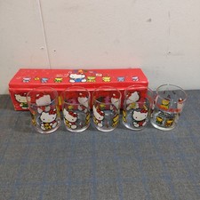 Retro Sanrio Hello Kitty Glasses Set of 5 with Box Hello Kitty