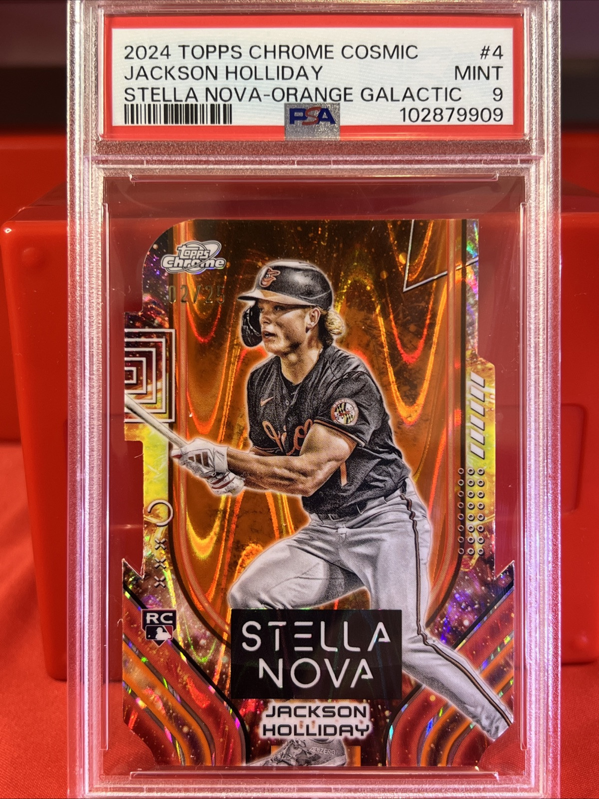 JACKSON HOLLIDAY 2024 TOPPS CHROME COSMIC STELLA NOVA DC ROOKIE RC ORANGE /25