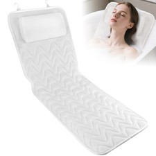 Full Body Bath Pillow for Tub, Soft Bathtub Pillow for Neck and Back Support,...