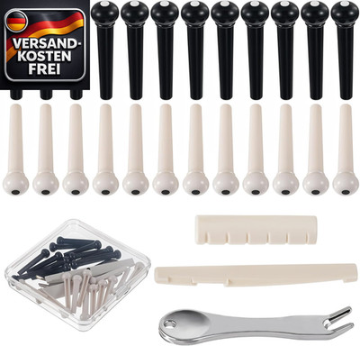 Gitarre Bridge Pins Set für Akustikgitarren Stegstecker Ersatz Zubehör