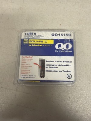 Square D QO 2-15 Amp Single-Pole Tandem Circuit Breaker #1959