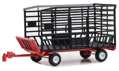 GREENLIGHT - Schwarz-roter Ballenwagen aus der Serie DOWN ON THE FARM in Blis...