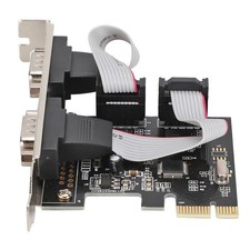 —PCI-E PCI Express To Dual Serial DB9 RS232 2 Port Controller Adapter Card