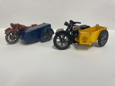 White metal Diecast RAC and AA Motorcycles and Sidecars. Morestone? Good Cond.