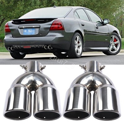 Dual Car Exhaust Pipe Tail Muffler Tip Throat Tailpipe For Pontiac Grand Prix