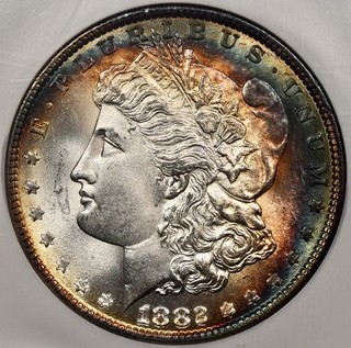 1882 Morgan dollar NGC MS66 super gem incredible eye appeal! DavidKahnRareCoins