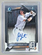 Jordan Yost 2025 Bowman Draft #CPA-JY Chrome Auto Rookie 1st RC