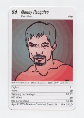 MANNY PACQUIAO Very Rare Swedish BOXING CARD