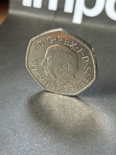 EXTREMELY RARE, King Charles III 50p 2022 King Charles III 50 pence coin