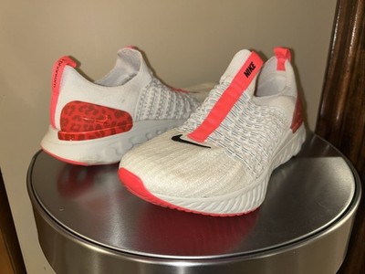 Size 8 - Nike React Phantom Run Flyknit 2 Platinum White & Pink