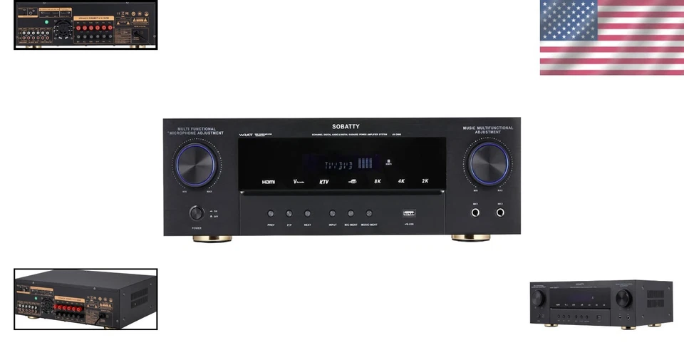 Receptor estéreo de 5.1 canales con HDMI y Bluetooth Foto 2 de 4