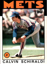 Calvin Schiraldi Mets 1986 Topps #210 Baseball Rookie Card RC. rookie card picture